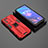 Custodia Silicone e Plastica Opaca Cover con Magnetico Supporto T02 per Oppo K9S 5G Rosso