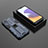 Custodia Silicone e Plastica Opaca Cover con Magnetico Supporto T02 per Samsung Galaxy A22s 5G