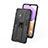 Custodia Silicone e Plastica Opaca Cover con Magnetico Supporto T02 per Samsung Galaxy A32 5G