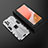 Custodia Silicone e Plastica Opaca Cover con Magnetico Supporto T02 per Samsung Galaxy A72 4G