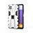 Custodia Silicone e Plastica Opaca Cover con Magnetico Supporto T03 per Samsung Galaxy A22s 5G