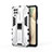 Custodia Silicone e Plastica Opaca Cover con Magnetico Supporto T04 per Samsung Galaxy A12 5G