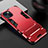 Custodia Silicone e Plastica Opaca Cover con Supporto A01 per Apple iPhone 15 Rosso