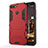 Custodia Silicone e Plastica Opaca Cover con Supporto A01 per Huawei Honor 7A Rosso