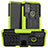 Custodia Silicone e Plastica Opaca Cover con Supporto A01 per Motorola Moto G30 Verde