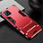 Custodia Silicone e Plastica Opaca Cover con Supporto A01 per Oppo A72 5G Rosso