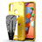 Custodia Silicone e Plastica Opaca Cover con Supporto A01 per Samsung Galaxy A11