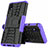 Custodia Silicone e Plastica Opaca Cover con Supporto A01 per Samsung Galaxy M01 Core Viola