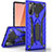 Custodia Silicone e Plastica Opaca Cover con Supporto A01 per Samsung Galaxy Note 10 5G Blu