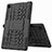 Custodia Silicone e Plastica Opaca Cover con Supporto A01 per Samsung Galaxy Tab A7 Wi-Fi 10.4 SM-T500 Nero