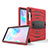 Custodia Silicone e Plastica Opaca Cover con Supporto A03 per Samsung Galaxy Tab S6 10.5 SM-T860 Rosso