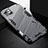 Custodia Silicone e Plastica Opaca Cover con Supporto A05 per Apple iPhone 14 Grigio