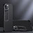 Custodia Silicone e Plastica Opaca Cover con Supporto A08 per Apple iPhone 15 Nero