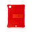 Custodia Silicone e Plastica Opaca Cover con Supporto H01 per Apple iPad Pro 11 (2022) Rosso