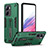 Custodia Silicone e Plastica Opaca Cover con Supporto H01P per Realme 10 Pro 5G Verde