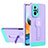 Custodia Silicone e Plastica Opaca Cover con Supporto H01P per Xiaomi Redmi Note 10 Pro 4G Viola