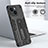 Custodia Silicone e Plastica Opaca Cover con Supporto H01X per Apple iPhone 15