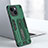 Custodia Silicone e Plastica Opaca Cover con Supporto H02X per Apple iPhone 15 Plus Verde