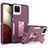 Custodia Silicone e Plastica Opaca Cover con Supporto J01S per Samsung Galaxy A12 5G