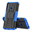 Custodia Silicone e Plastica Opaca Cover con Supporto J01X per Samsung Galaxy A70E Blu
