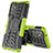 Custodia Silicone e Plastica Opaca Cover con Supporto J01X per Samsung Galaxy S23 FE 5G Verde