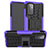 Custodia Silicone e Plastica Opaca Cover con Supporto J02X per Samsung Galaxy A72 4G Viola