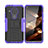 Custodia Silicone e Plastica Opaca Cover con Supporto JX1 per Nokia 5.4 Viola