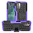 Custodia Silicone e Plastica Opaca Cover con Supporto JX1 per Nokia G11 Viola