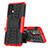 Custodia Silicone e Plastica Opaca Cover con Supporto JX1 per Samsung Galaxy A13 4G Rosso