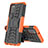 Custodia Silicone e Plastica Opaca Cover con Supporto JX1 per Samsung Galaxy F02S SM-E025F Arancione