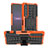 Custodia Silicone e Plastica Opaca Cover con Supporto JX1 per Sony Xperia 1 IV Arancione