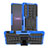 Custodia Silicone e Plastica Opaca Cover con Supporto JX1 per Sony Xperia 1 IV Blu
