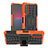 Custodia Silicone e Plastica Opaca Cover con Supporto JX1 per Sony Xperia 10 IV SOG07 Arancione