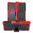 Custodia Silicone e Plastica Opaca Cover con Supporto JX1 per Sony Xperia 10 IV SOG07 Rosso