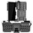 Custodia Silicone e Plastica Opaca Cover con Supporto JX1 per Sony Xperia 5 III SO-53B Argento