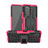 Custodia Silicone e Plastica Opaca Cover con Supporto JX1 per Xiaomi Poco F3 5G Rosa Caldo