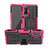 Custodia Silicone e Plastica Opaca Cover con Supporto JX1 per Xiaomi Poco F3 GT 5G Rosa Caldo