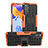 Custodia Silicone e Plastica Opaca Cover con Supporto JX1 per Xiaomi Redmi Note 11 Pro 5G Arancione