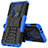 Custodia Silicone e Plastica Opaca Cover con Supporto JX2 per Nokia 5.4 Blu