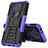 Custodia Silicone e Plastica Opaca Cover con Supporto JX2 per Nokia 5.4 Viola