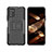 Custodia Silicone e Plastica Opaca Cover con Supporto JX2 per Nokia G100 Nero