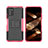 Custodia Silicone e Plastica Opaca Cover con Supporto JX2 per Nokia G100 Rosa Caldo