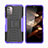 Custodia Silicone e Plastica Opaca Cover con Supporto JX2 per Nokia G11 Viola