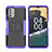 Custodia Silicone e Plastica Opaca Cover con Supporto JX2 per Nokia G400 5G Viola