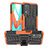 Custodia Silicone e Plastica Opaca Cover con Supporto JX2 per Realme 8 5G Arancione