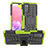 Custodia Silicone e Plastica Opaca Cover con Supporto JX2 per Samsung Galaxy A02s Verde