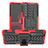 Custodia Silicone e Plastica Opaca Cover con Supporto JX2 per Sony Xperia 1 III Rosso