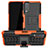 Custodia Silicone e Plastica Opaca Cover con Supporto JX2 per Vivo Y20s Arancione