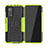 Custodia Silicone e Plastica Opaca Cover con Supporto JX2 per Xiaomi Mi 10T Pro 5G Verde