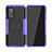 Custodia Silicone e Plastica Opaca Cover con Supporto JX2 per Xiaomi Mi 10T Pro 5G Viola